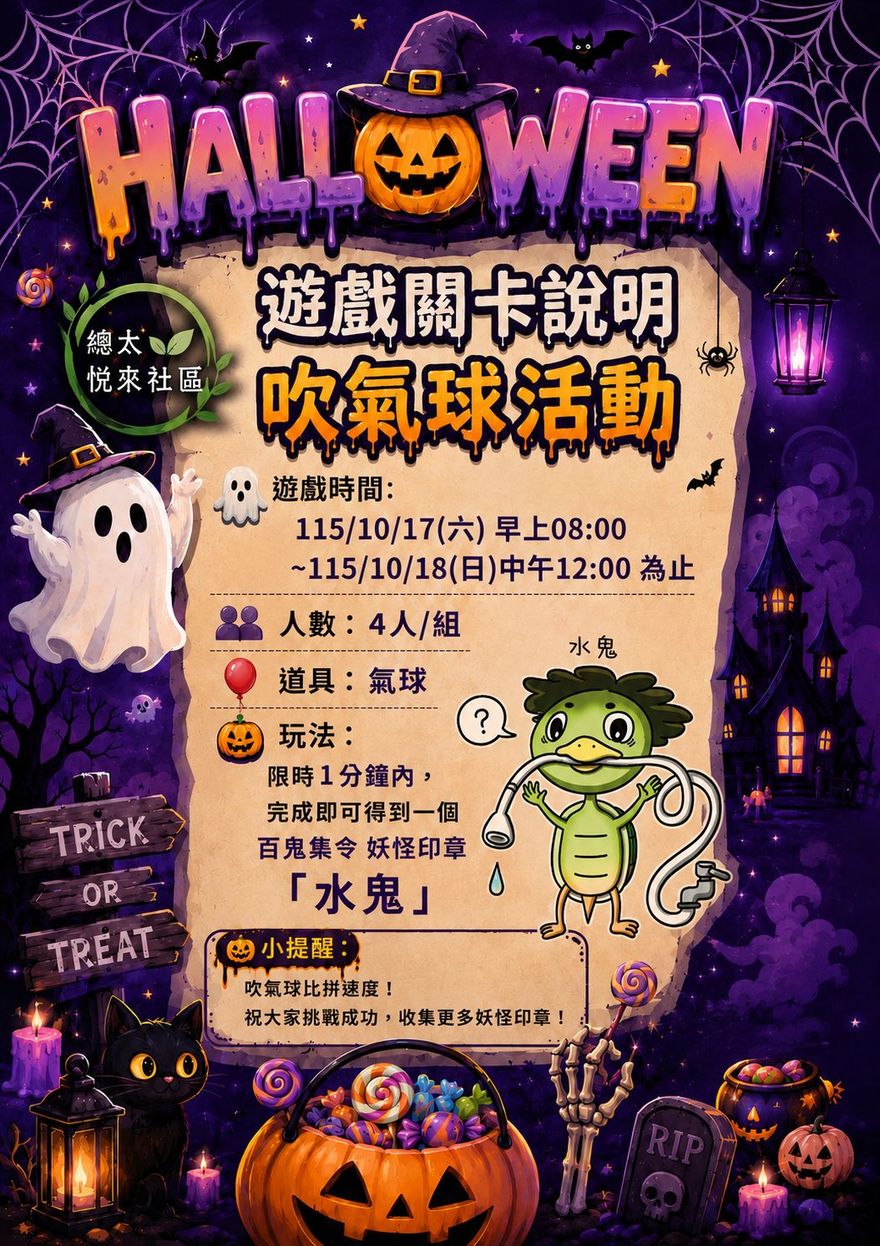 總太悅來|吹氣球活動 活動海報